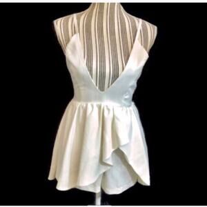 Evenuel Ruffle Romper with Skirt Overlay